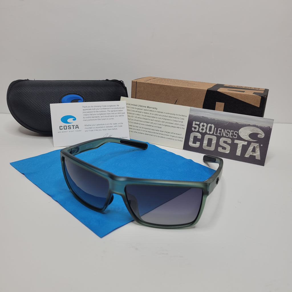 Costa Del Mar Rinconcito 580P Polarized Sunglasses Clear Green in Gray Lenses