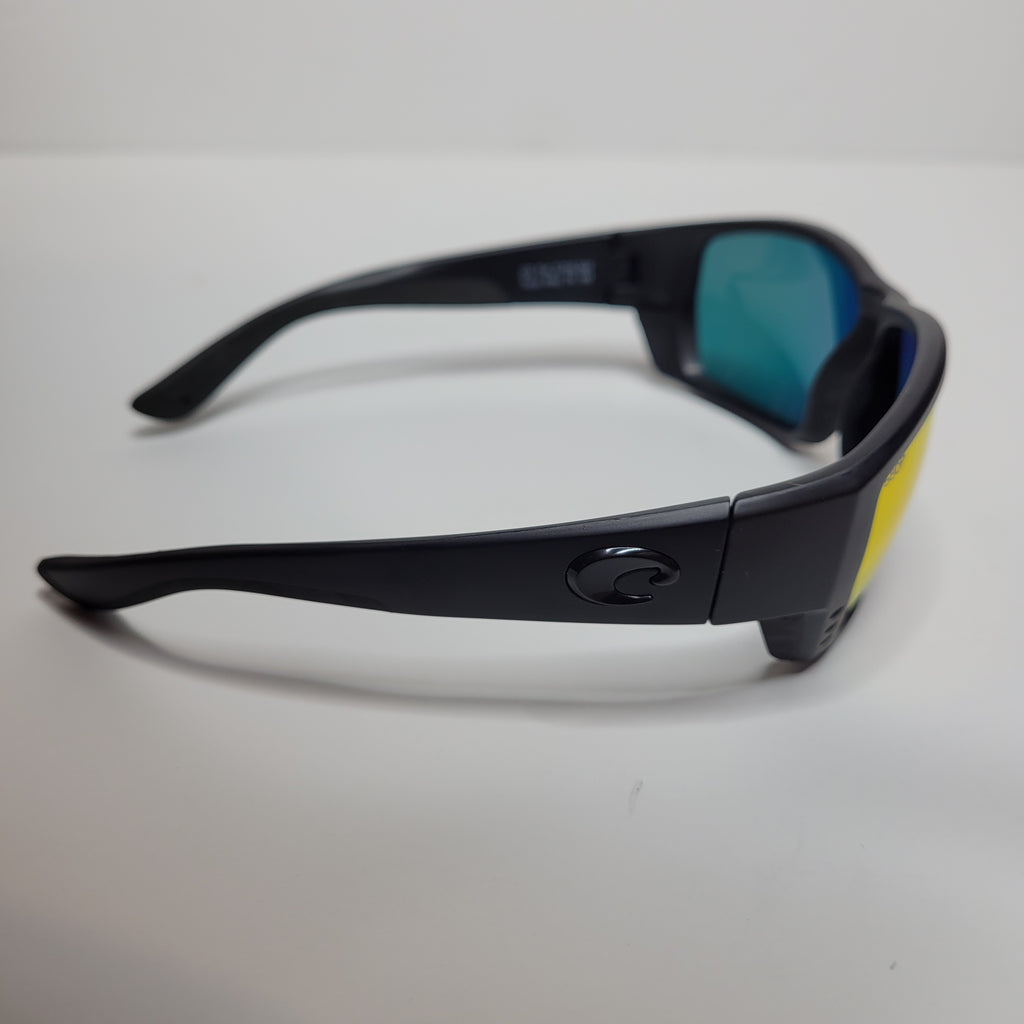 Costa Del Mar Tuna Alley 580P Polarized Sunglasses Black in Orange Mirror