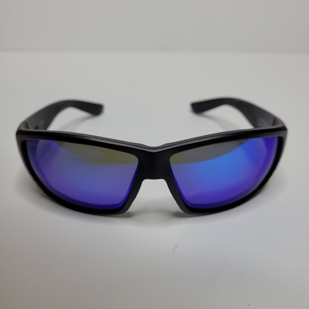 Costa Del Mar Tuna Alley 580P Polarized Sunglasses Black in Blue Mirror